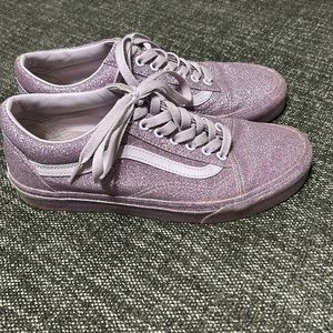 Lilac Glitter Vans